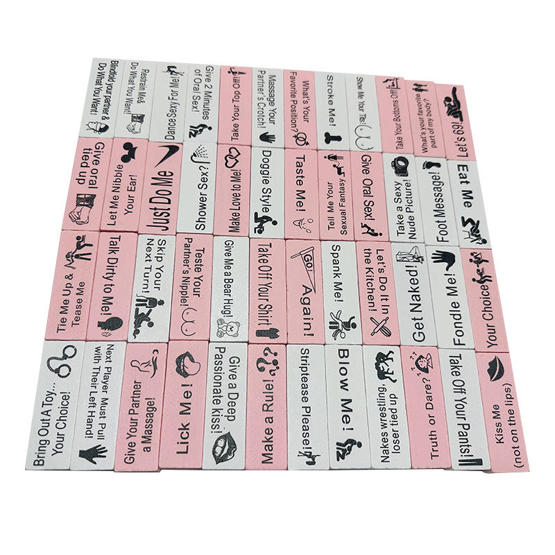 Multiple Languages 48Pcs Couple Stacking Tower Block Game Gift Adult Couples Night Play Tumbling Tower Stacking Blocks Game - Image 7