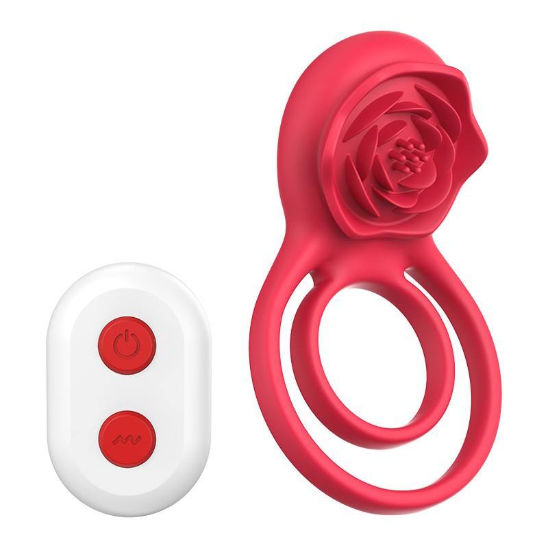 Vibrating Cock Ring Sex Toys for Men, Premium Silicone Rose Viboators Toys for Her Clitoral Stimulation and his Pleasure. Penis Ring Cock Ring Male Sex Toy Vibrator for Couples - Image 3