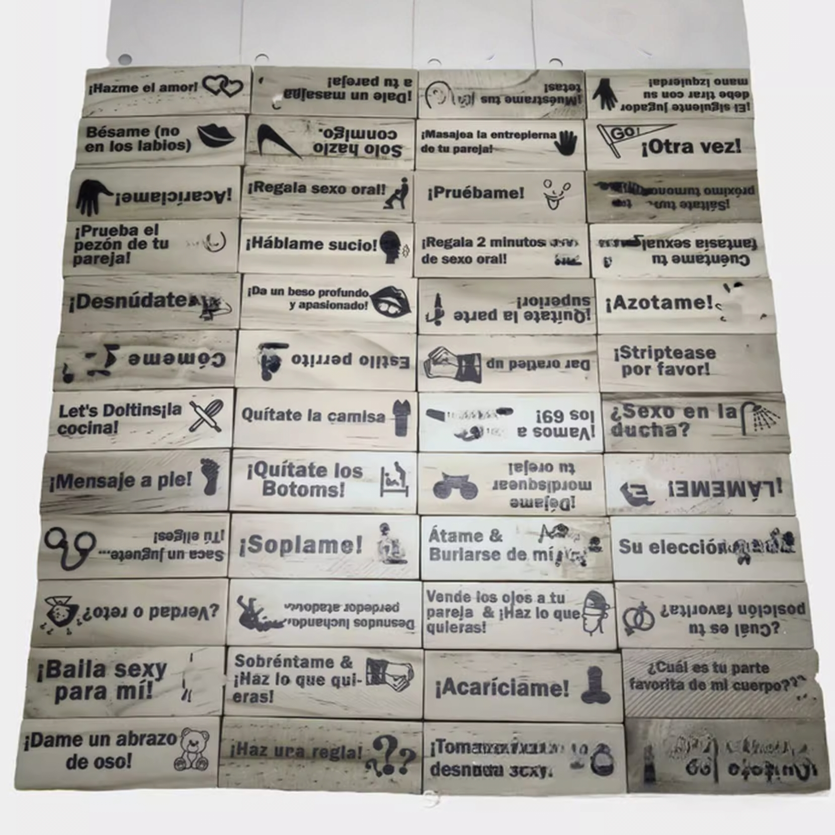 Multiple Languages 48Pcs Couple Stacking Tower Block Game Gift Adult Couples Night Play Tumbling Tower Stacking Blocks Game - Image 8