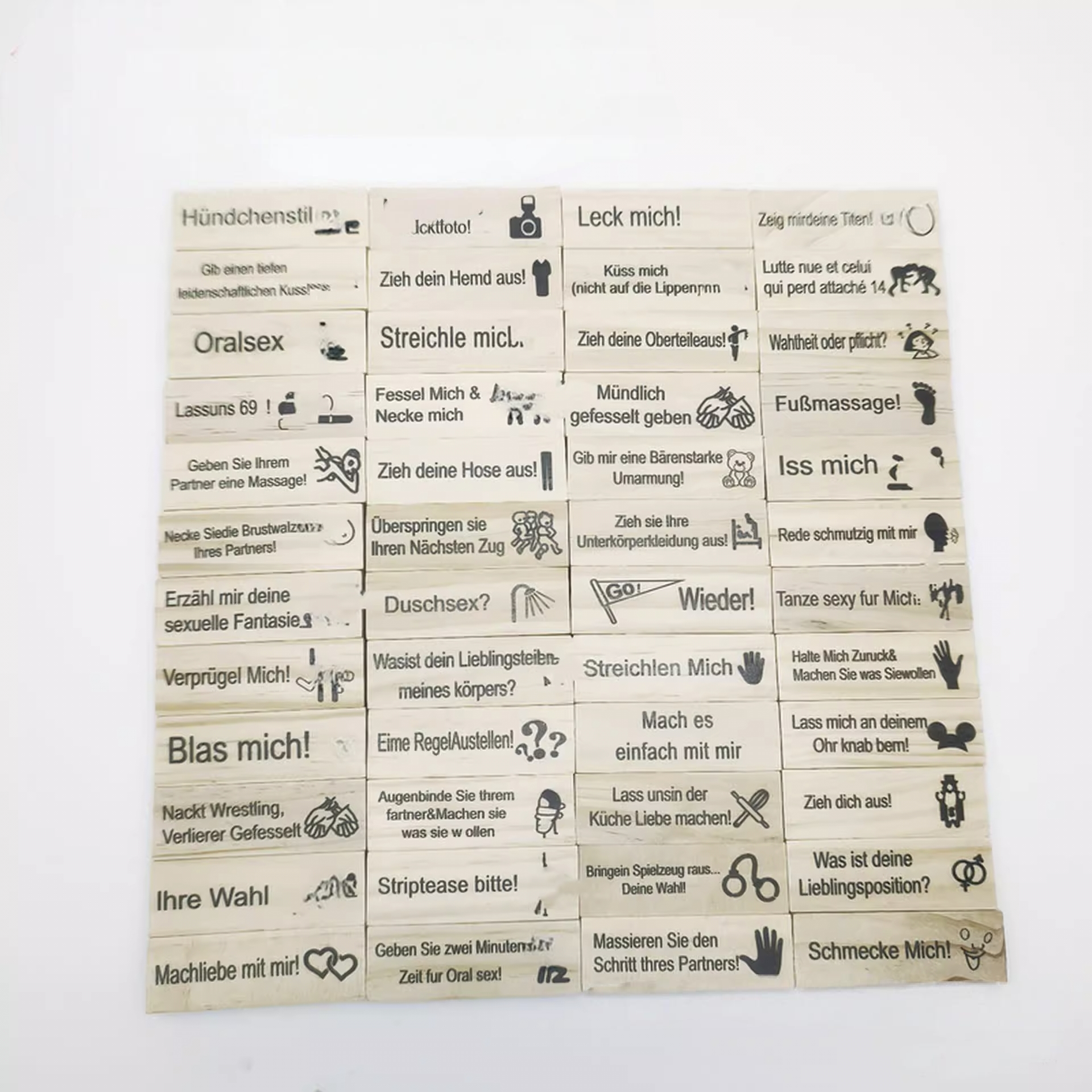 Multiple Languages 48Pcs Couple Stacking Tower Block Game Gift Adult Couples Night Play Tumbling Tower Stacking Blocks Game - Image 9