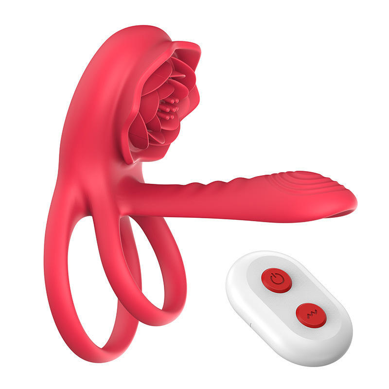 Vibrating Cock Ring Sex Toys for Men, Premium Silicone Rose Viboators Toys for Her Clitoral Stimulation and his Pleasure. Penis Ring Cock Ring Male Sex Toy Vibrator for Couples - Image 2
