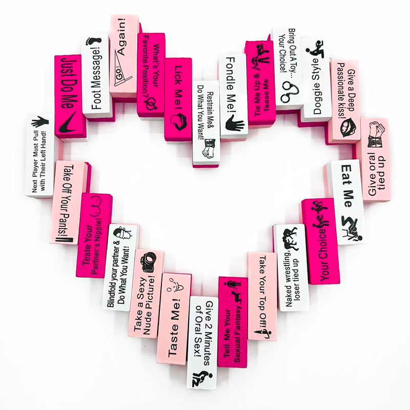 Multiple Languages 48Pcs Couple Stacking Tower Block Game Gift Adult Couples Night Play Tumbling Tower Stacking Blocks Game - Image 4