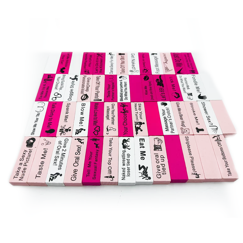 Multiple Languages 48Pcs Couple Stacking Tower Block Game Gift Adult Couples Night Play Tumbling Tower Stacking Blocks Game - Image 5