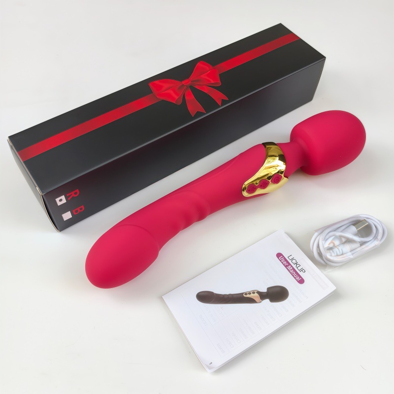 Double Ended Vibrator Wholesale Rechargeable Powerful Vibrating Wand Massager G Spot Dildo Vibrators Factory - Image 2
