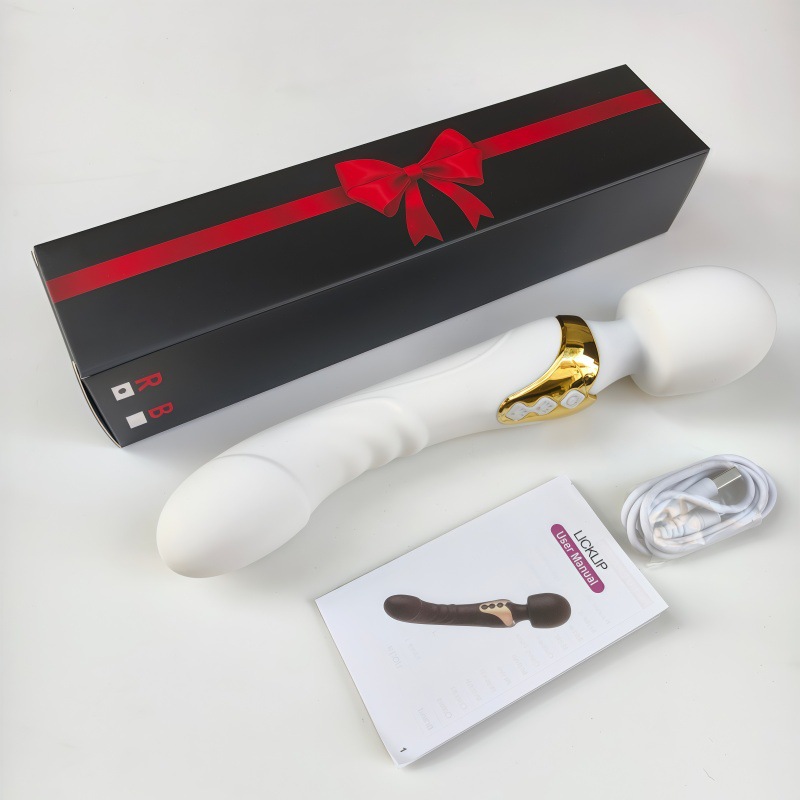 Double Ended Vibrator Wholesale Rechargeable Powerful Vibrating Wand Massager G Spot Dildo Vibrators Factory - Image 3