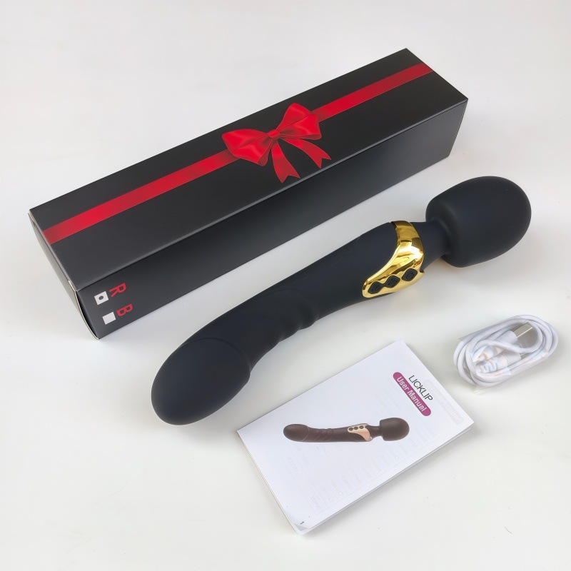 Double Ended Vibrator Wholesale Rechargeable Powerful Vibrating Wand Massager G Spot Dildo Vibrators Factory - Image 4