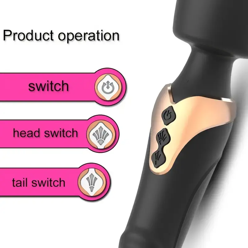 Double Ended Vibrator Wholesale Rechargeable Powerful Vibrating Wand Massager G Spot Dildo Vibrators Factory - Image 10