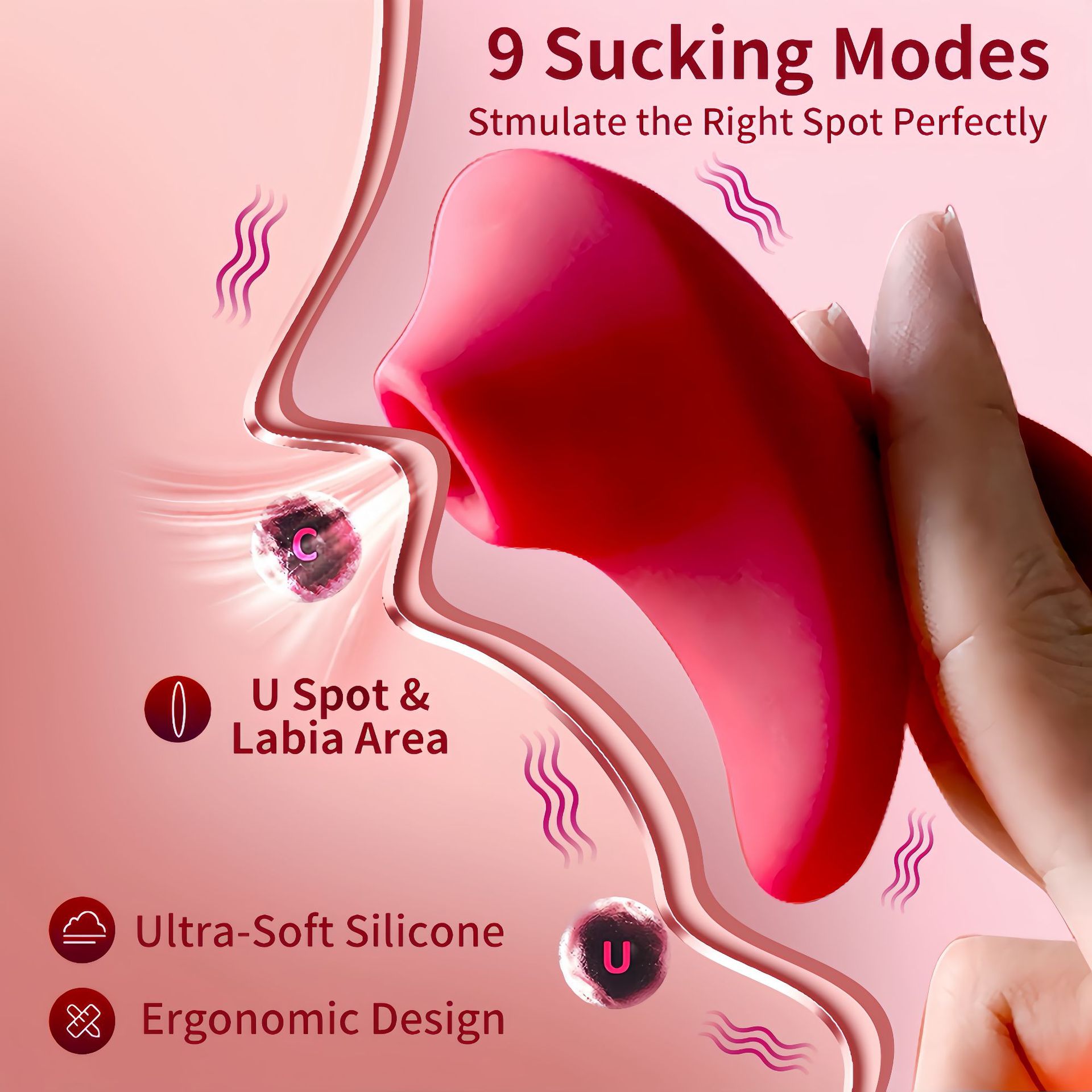 Suction Vibrator-Adult Sex Toy Clitoral Vibrator 10 Suction Modes Waterproof Rose Stimulator for Women Couples Masturbation - Image 6