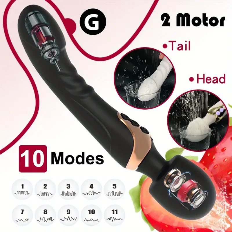 Double Ended Vibrator Wholesale Rechargeable Powerful Vibrating Wand Massager G Spot Dildo Vibrators Factory - Image 5