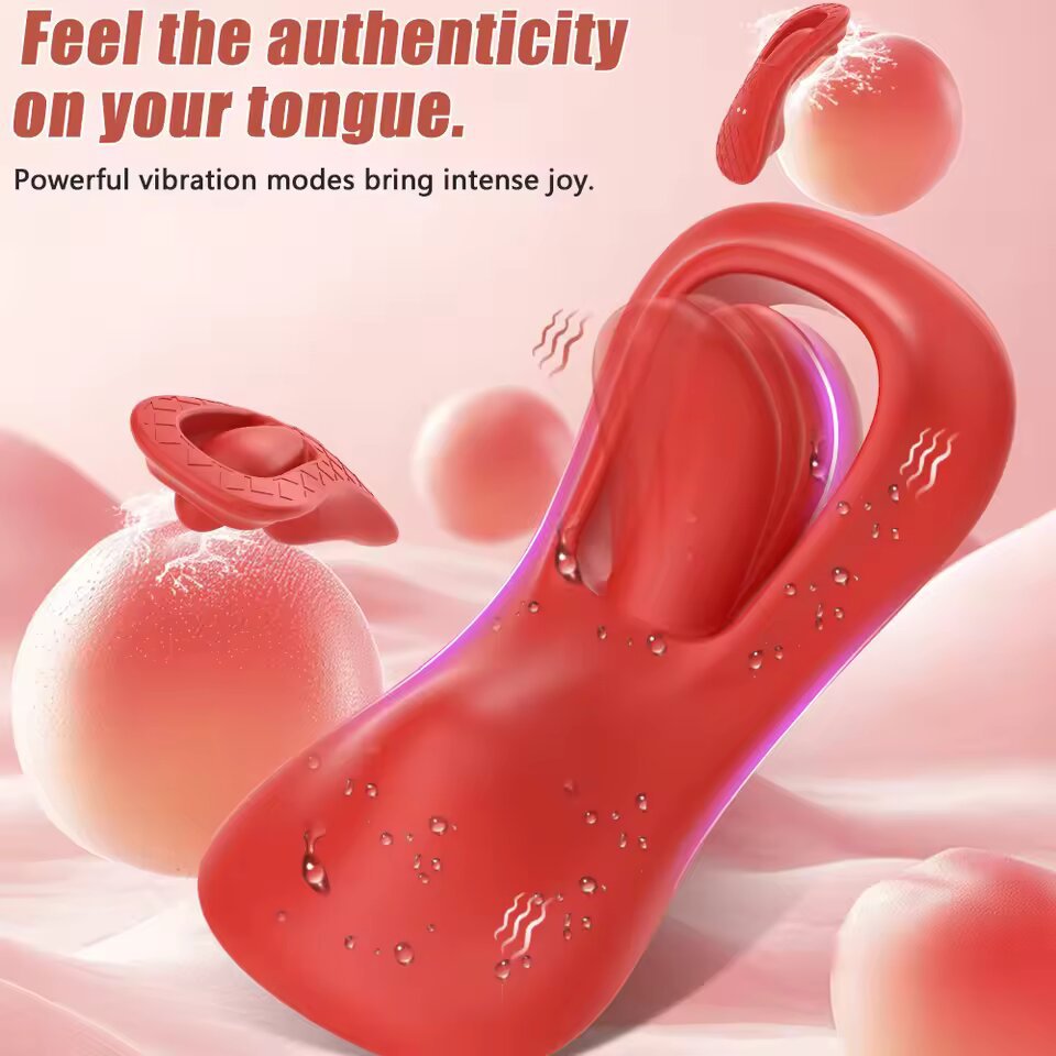 USB Powered Adult Toys Bluetooth Controlled Tongue Licking G-Spot & Clitoral Dildo Vibrator for Individual & Couple Sex Play - Image 3
