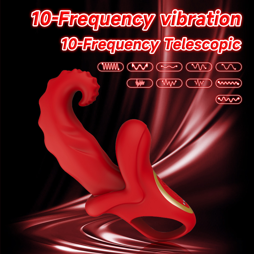 New Arrival Rechargeable Powerful Red Realistic Tongue Licking Vibrator Sex Toys for Women - Image 3