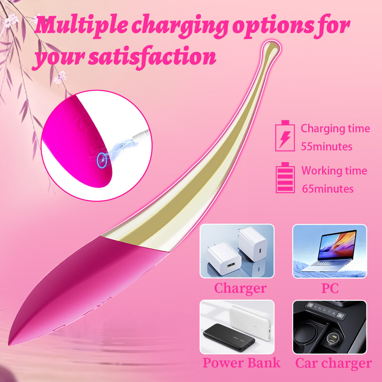High Quality USB Rechargeable Clitoral Sucking Dildos Vibrator Waterproof Women's Sexual Wellness Vibrator Toy Vibrating - Image 3