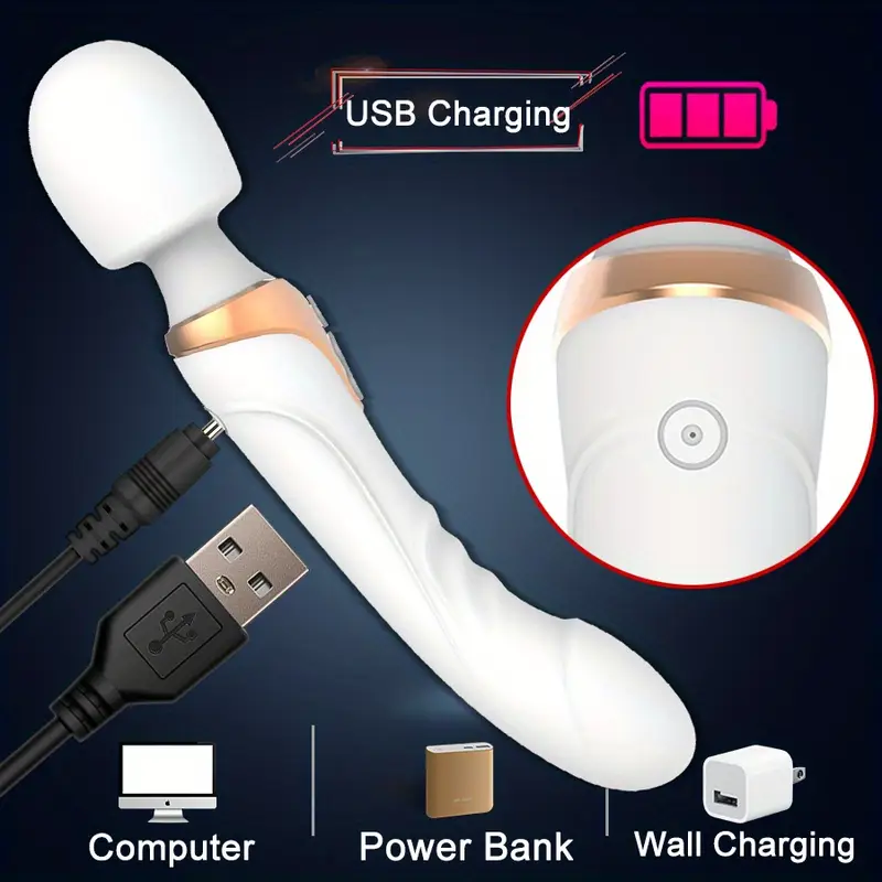 Double Ended Vibrator Wholesale Rechargeable Powerful Vibrating Wand Massager G Spot Dildo Vibrators Factory - Image 6