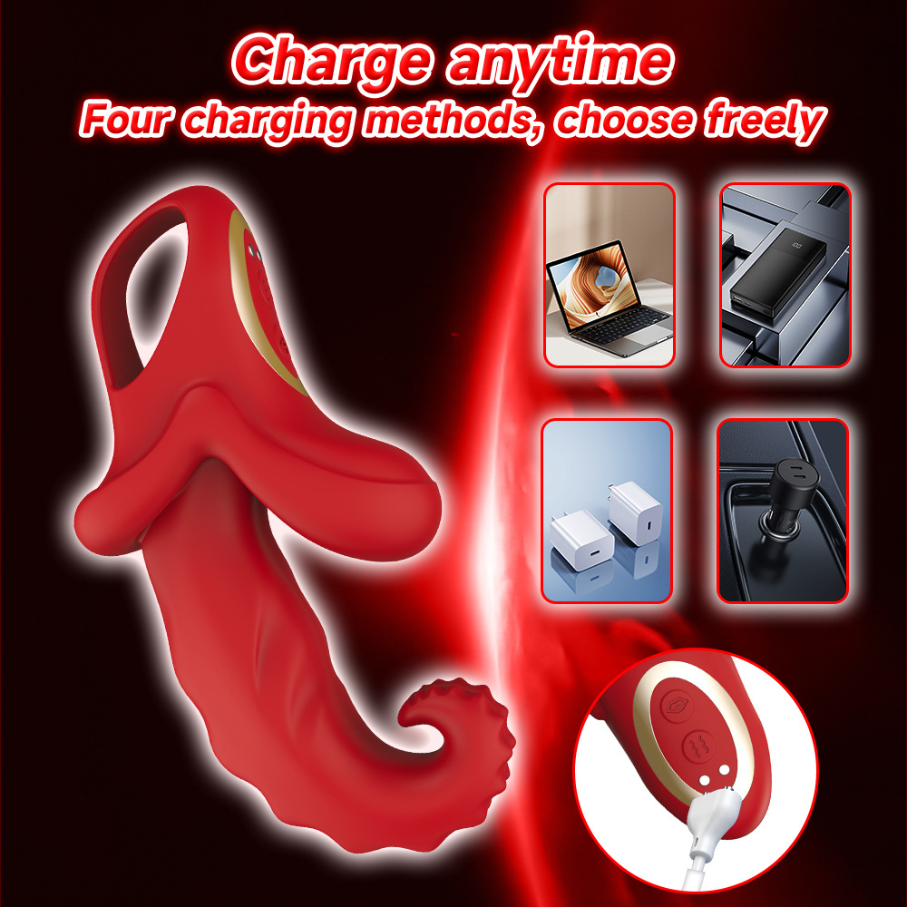 New Arrival Rechargeable Powerful Red Realistic Tongue Licking Vibrator Sex Toys for Women - Image 5