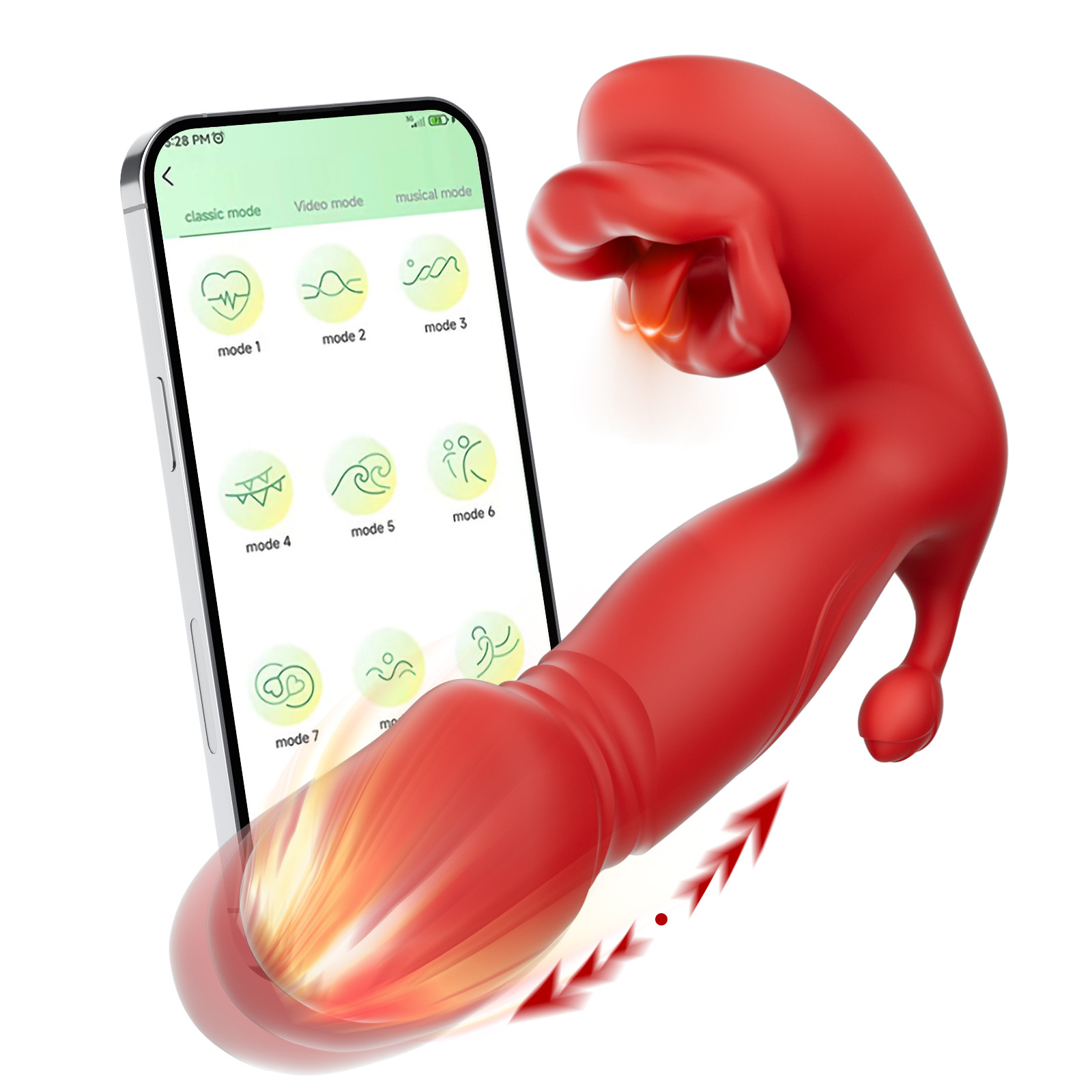 Sex Toy Box for Women New Starter Tongue Licking Vibration Telescopic Real Masturbator APP Control Wearing Jumping Adult Product - Image 6