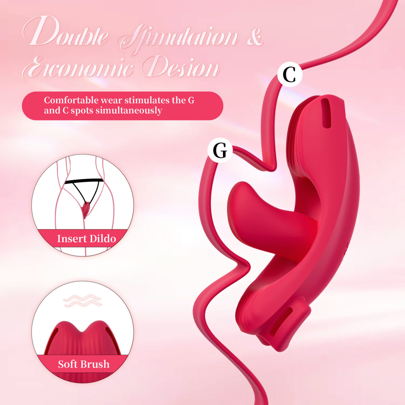 APP Tongue Invisible Wearable Dildo Panty Vibrator Wireless Remote Control Rope Vibration Jump Egg - Image 4