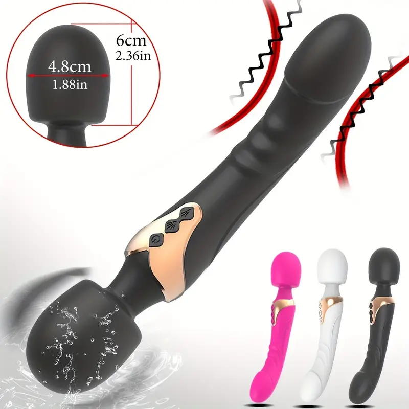 Double Ended Vibrator Wholesale Rechargeable Powerful Vibrating Wand Massager G Spot Dildo Vibrators Factory - Image 8