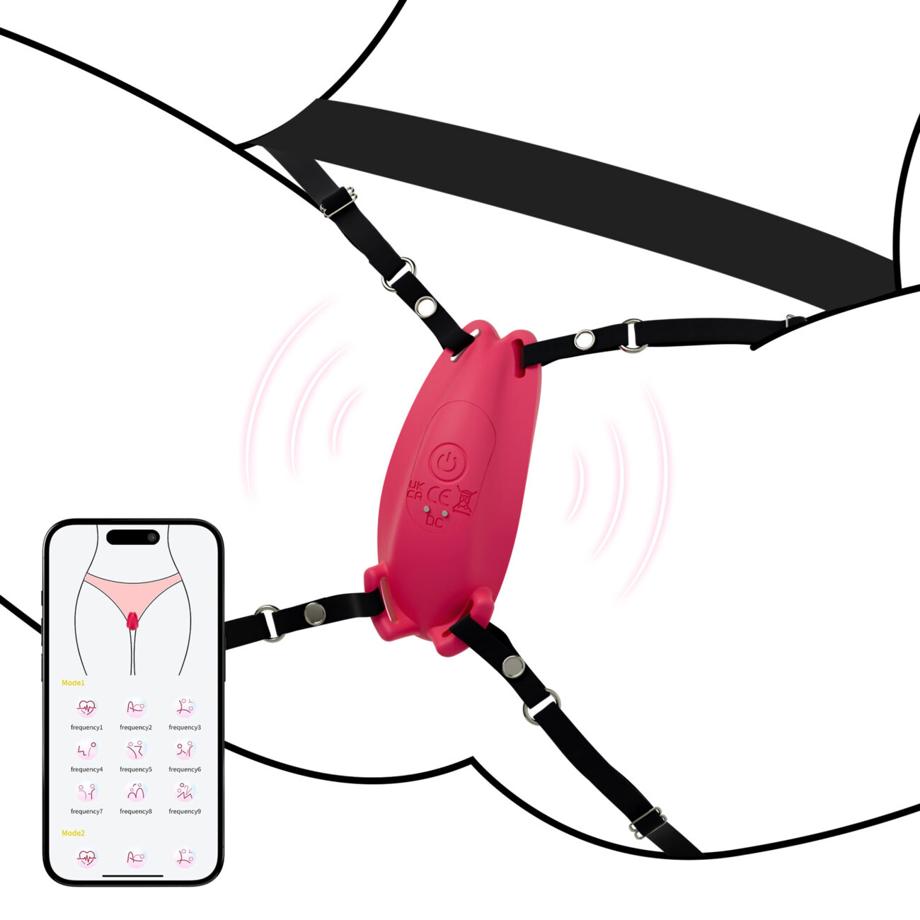 APP Tongue Invisible Wearable Dildo Panty Vibrator Wireless Remote Control Rope Vibration Jump Egg - Image 5