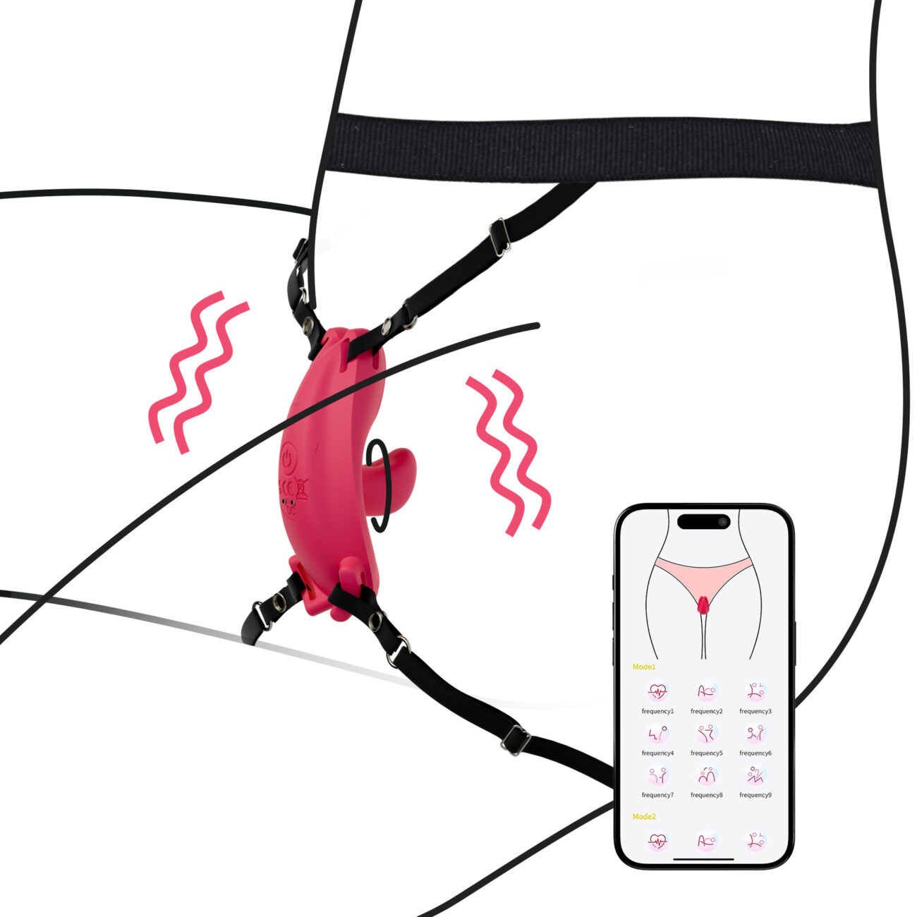 APP Tongue Invisible Wearable Dildo Panty Vibrator Wireless Remote Control Rope Vibration Jump Egg - Image 6