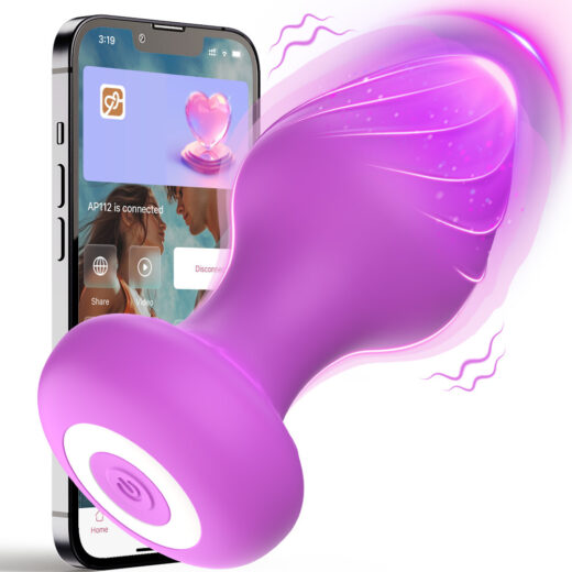 APP Controlled Vibrating Anal Plug 9 Vibration Modes for Men & Women