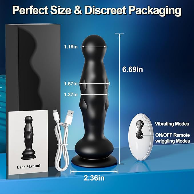 Peristaltic Prostate Massager with Suction Cup, Wireless Remote Control - Image 2