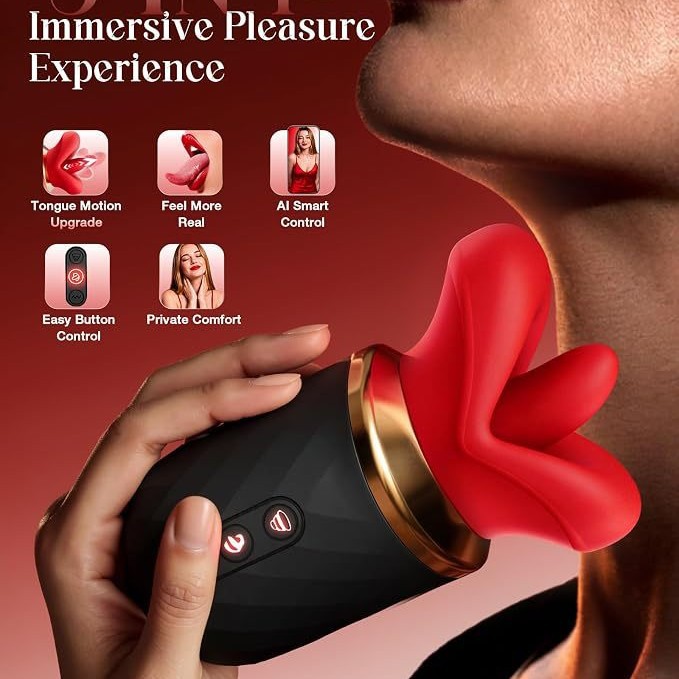 APP Remote Oral Massager with Rotating & Thrusting Tongue - Image 2