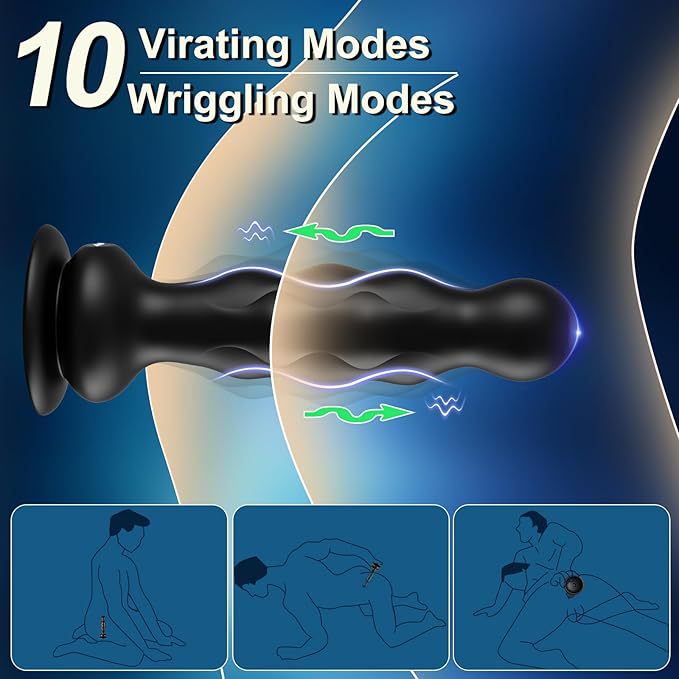 Peristaltic Prostate Massager with Suction Cup, Wireless Remote Control - Image 3