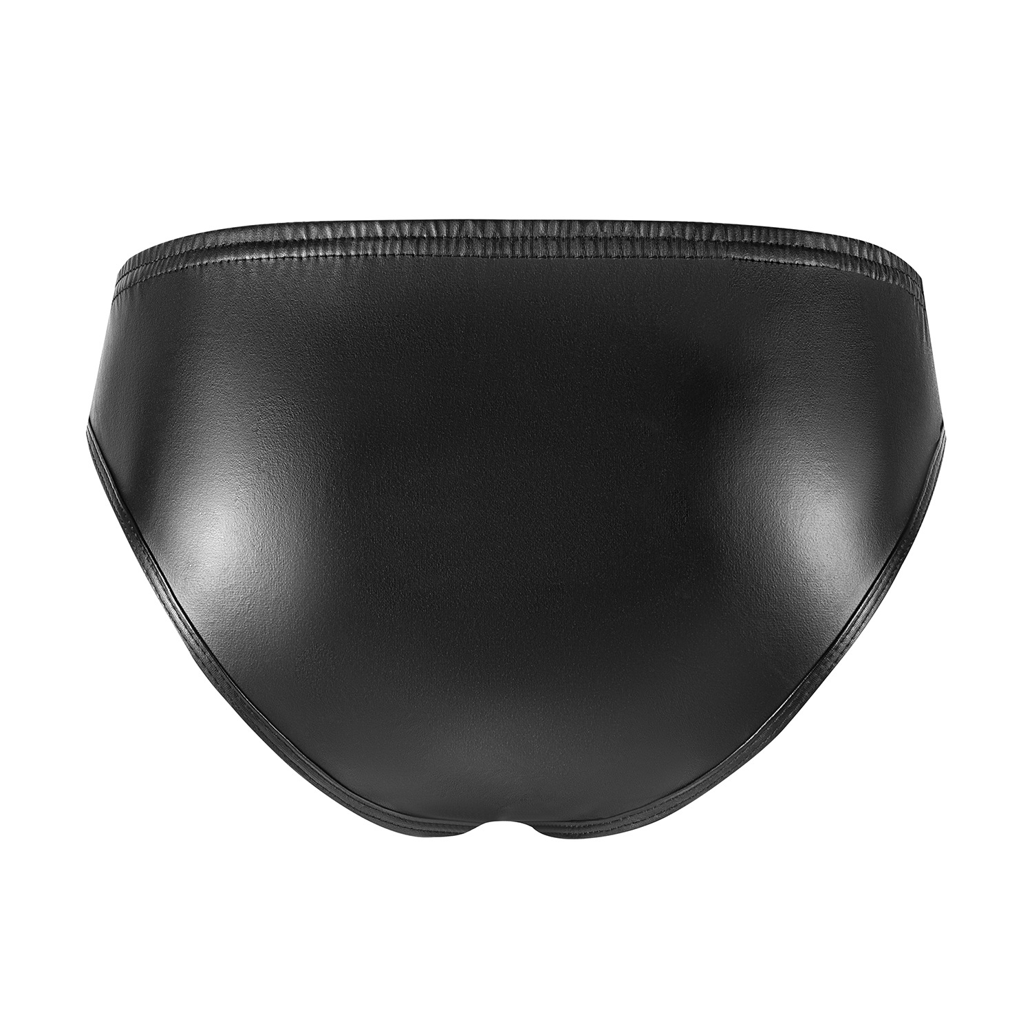 Men Matte PU Faux Leather Briefs - Image 2