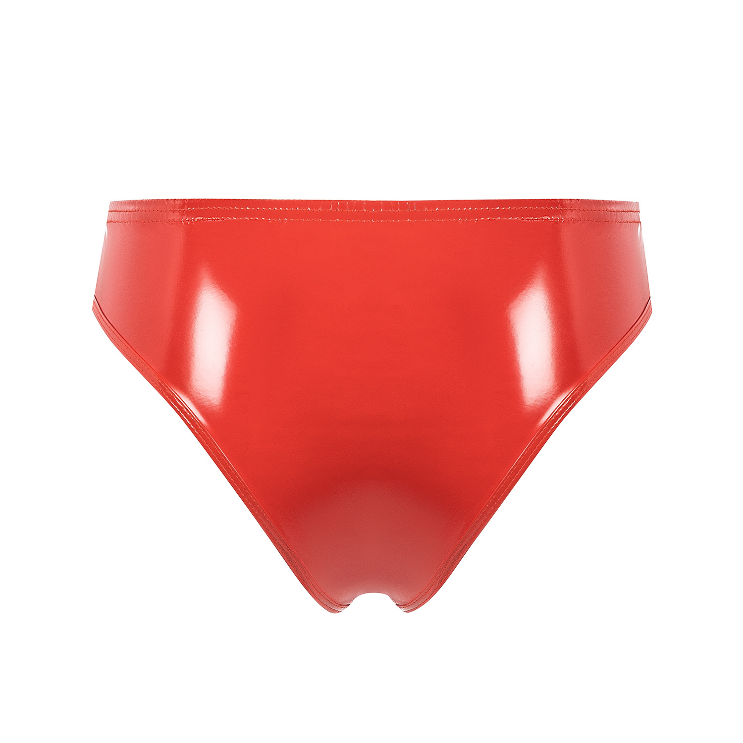 Women Wetlook PVC Low Rise Briefs - Image 3