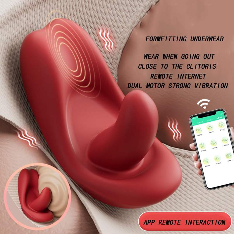 APP Remote Wearable Vibrator, Dual Motor Waterproof Toy for Women - Image 4