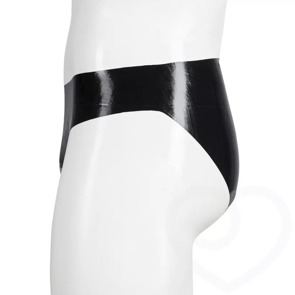 Men Shiny PVC Briefs with Open Crotch - Image 2
