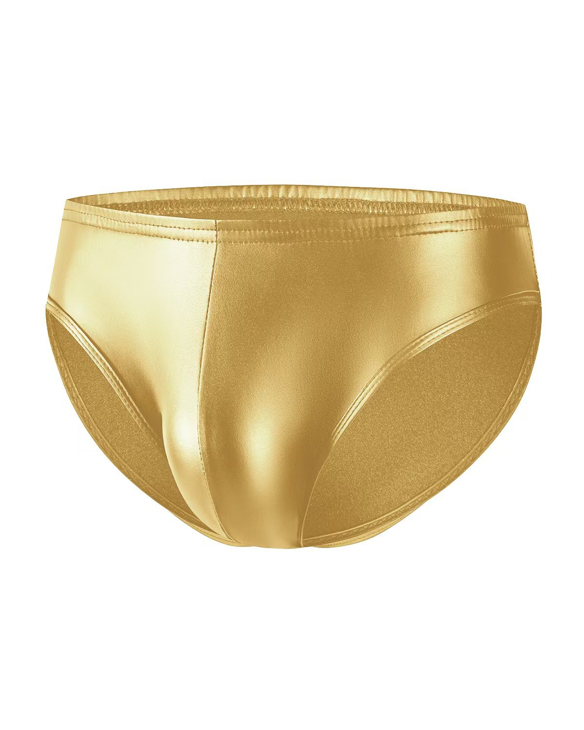 Men Matte PU Faux Leather Briefs - Image 5