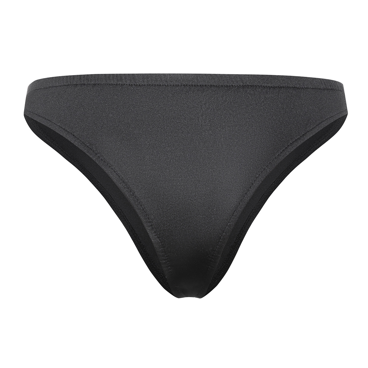 Men's Glossy Patent Leather Briefs, Snap Button Open Crotch Sexy Leather Underwear - Image 3