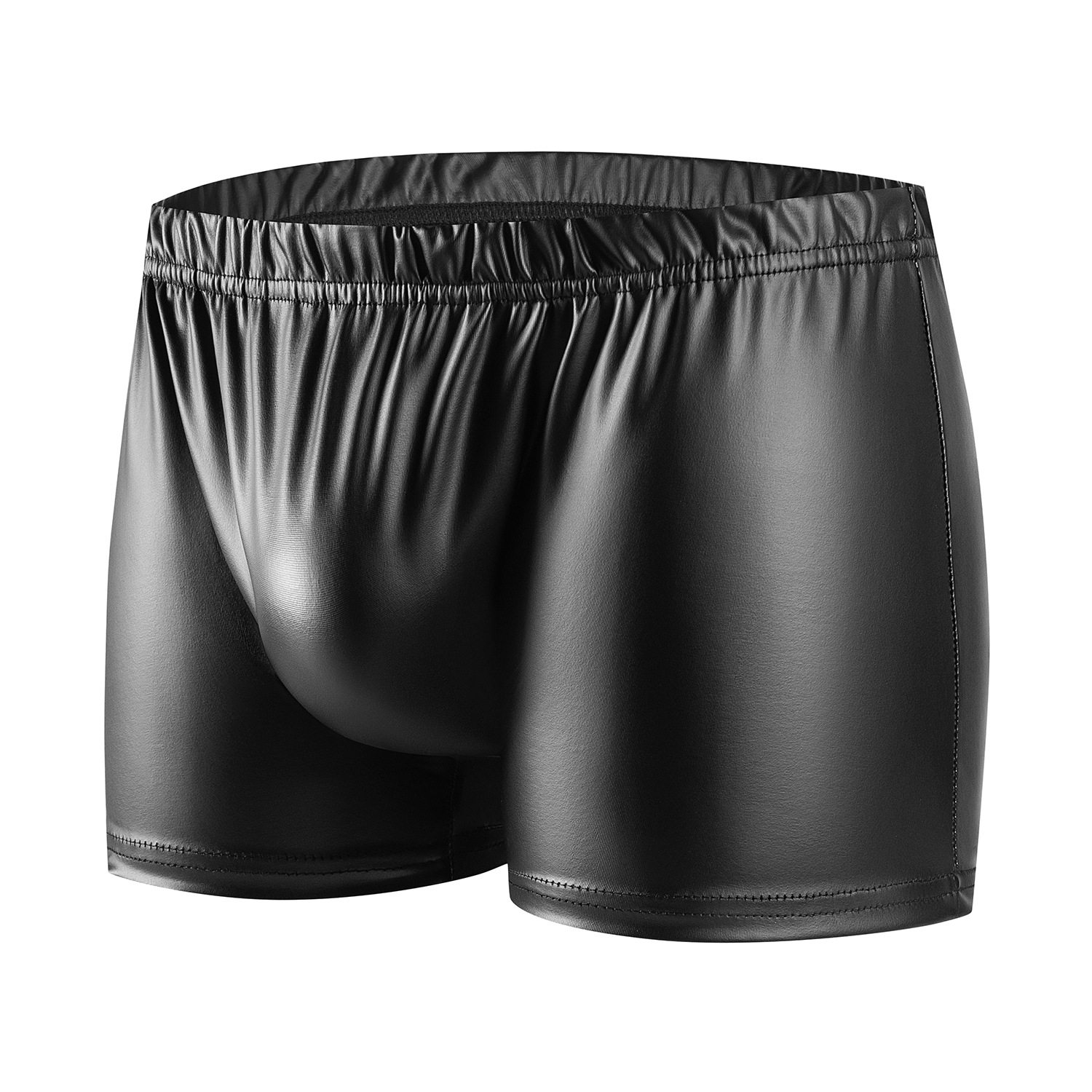 Men Matte PU Boxer Shorts, Soft Wetlook Faux Leather Underwear - Image 4